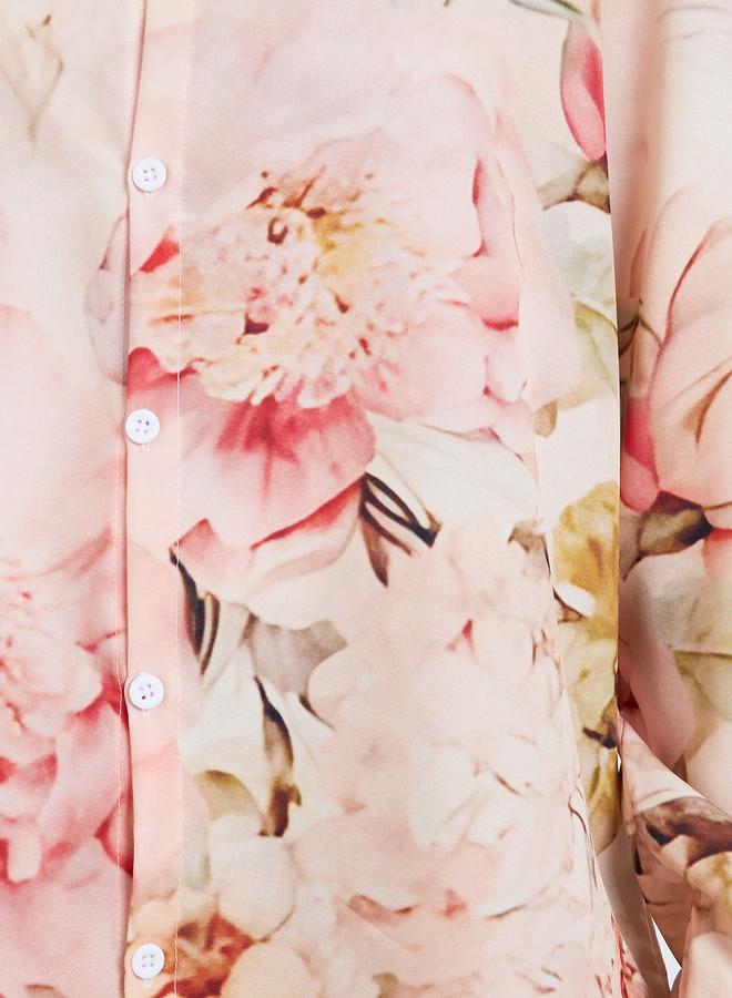 ستايلي قميص بأكمام طويلة وطبعة زهور - Image 4